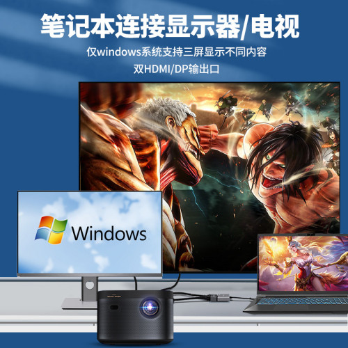 dp分屏器一分二dp線一拖二dp轉雙hdmi一分二dp分屏器minidp分屏器