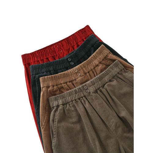 日系哈倫褲女春秋2026新款松緊高腰顯瘦寬鬆休閒小個子蘿蔔老爹褲