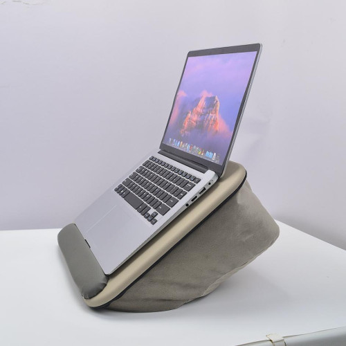 筆記型電腦支架底座折曡可升降桌面可調節增高架懶人床上膝上桌