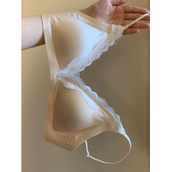 【法式杯】蕾絲三角杯內衣女夏季薄款胸罩細肩帶緞面文胸2025新款