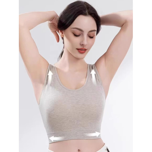 女士內衣防走光胸罩夏200斤胖媽媽超彈背心式中老年無鋼圈文胸