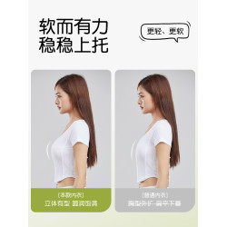 【固定杯】無痕內衣女小胸聚攏調整型軟支撐運動一體美背心式文胸