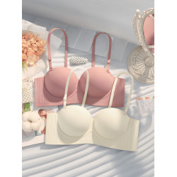 半杯小胸聚攏顯大內衣女上托不空杯防下垂調整收副乳無鋼圈文胸罩