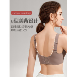無痕內衣運動大胸顯小聚攏薄款無鋼圈收副乳防下垂大碼孕婦文胸罩