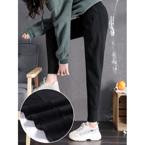 運動褲女春秋冬季2026新款衛褲灰色束腳加絨休閒仿羊羔絨哈倫褲子 運動褲女春秋冬季2026新款衛褲灰色束腳加絨休閒仿羊羔絨哈倫褲子