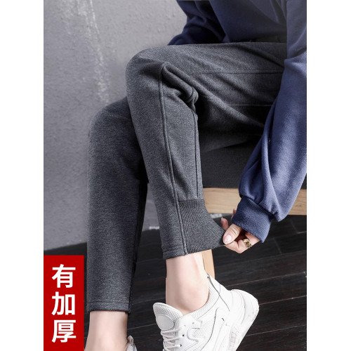 運動褲女春秋冬季2026新款衛褲灰色束腳加絨休閒仿羊羔絨哈倫褲子 運動褲女春秋冬季2026新款衛褲灰色束腳加絨休閒仿羊羔絨哈倫褲子