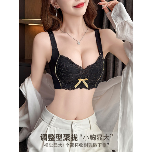 內衣女小胸聚攏顯大調整型收副乳防下垂2025新款爆款無鋼圈文胸罩