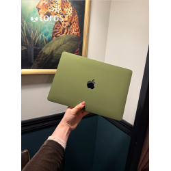 2025款M4橄欖綠適用蘋果筆電macbookpro保護殼14寸磨砂2025款macbookair保護套13電腦殼15外殼16超薄皮質12