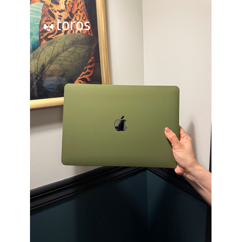 2025款M4橄欖綠適用蘋果筆電macbookpro保護殼14寸磨砂2025款macbookair保護套13電腦殼15外殼16超薄皮質12