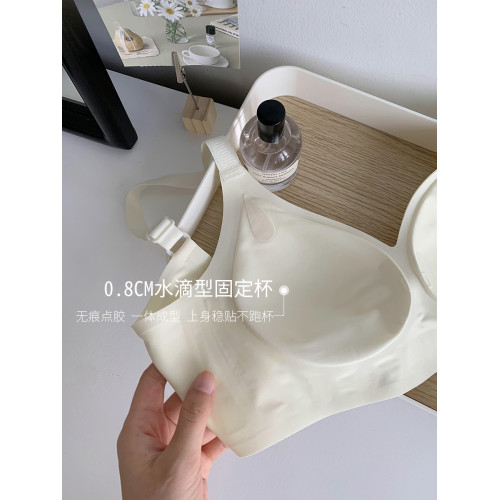 馨幫幫Bra 果凍條軟支撐無痕內衣女水滴杯小胸聚攏收副乳舒適文胸
