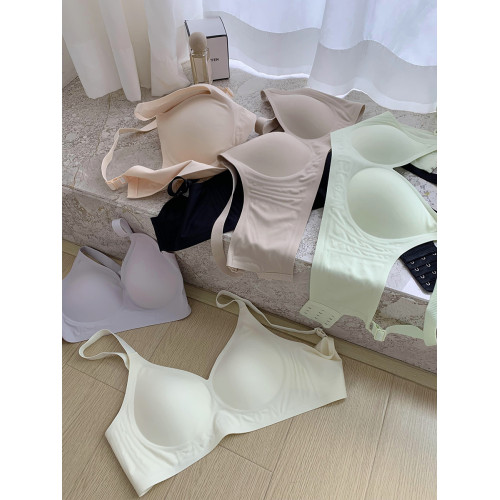 馨幫幫Bra 果凍條軟支撐無痕內衣女水滴杯小胸聚攏收副乳舒適文胸