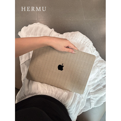 禾沐M5編織2026款M4皮質air13寸macbook保護殼M1軟14英寸pro適用蘋果電腦保護套m3透明15筆電m2全包外殼16