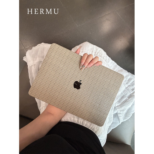 禾沐M5編織2026款M4皮質air13寸macbook保護殼M1軟14英寸pro適用蘋果電腦保護套m3透明15筆電m2全包外殼16