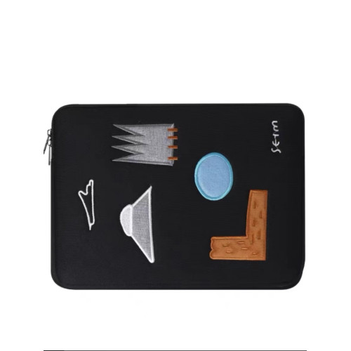 刺綉內膽包蘋果macbookpro14寸女聯想小新13.3華爲matebookd16筆電保護套戴爾15點6ipad11寸平板內膽包