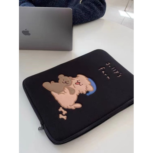 刺綉內膽包蘋果macbookpro14寸女聯想小新13.3華爲matebookd16筆電保護套戴爾15點6ipad11寸平板內膽包
