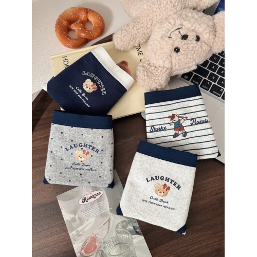 英倫風小熊純棉大碼內褲女胖MM全棉加長襠2026新款10A抗菌三角褲