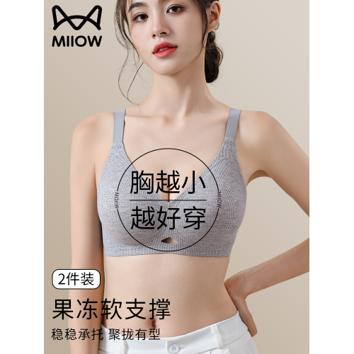 貓人無痕內衣女小胸聚攏上托收副乳防下垂2026新款爆款美背文胸罩