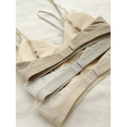 極簡舒適自然胸型無鋼圈內衣女小胸透氣百搭螺紋棉貼身女士胸罩