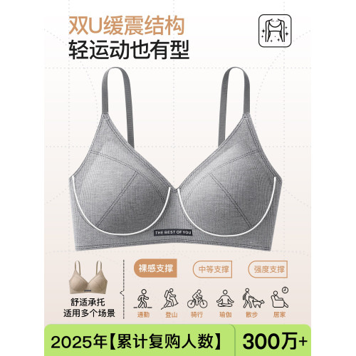 【粉絲福利69折】內衣女小胸聚攏運動風收副乳防下垂舒適無痕文胸