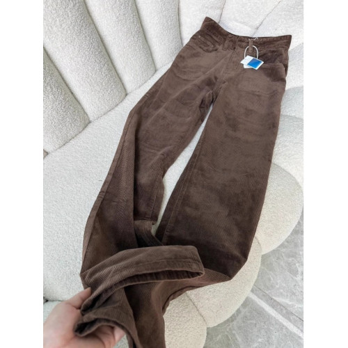 175高個子加長咖色燈芯絨濶腿褲女秋冬爆款美拉德顯瘦直筒休閒褲