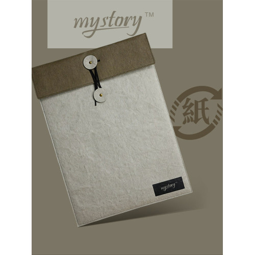 原創設計可水洗防潑濺水洗牛皮紙電腦包 簡約復古文藝男女生可攜式筆記型電腦包環保創意禮物