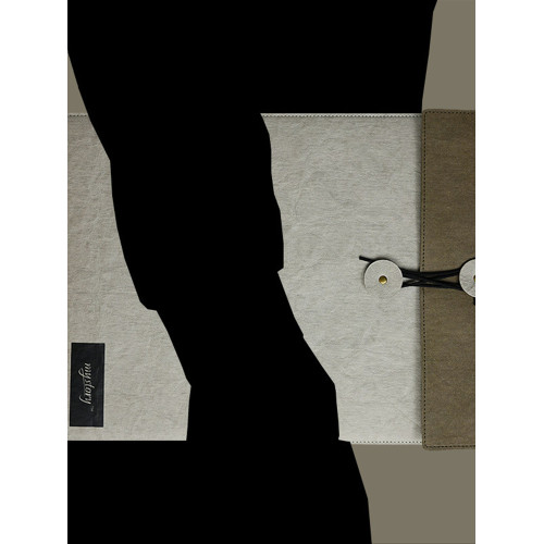 原創設計可水洗防潑濺水洗牛皮紙電腦包 簡約復古文藝男女生可攜式筆記型電腦包環保創意禮物