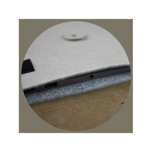 原創設計可水洗防潑濺水洗牛皮紙電腦包 簡約復古文藝男女生可攜式筆記型電腦包環保創意禮物