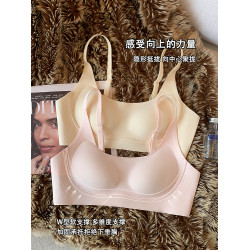 日本無痕裸感內衣女薄款小胸聚攏軟支撐無鋼圈收副乳防下垂文胸罩