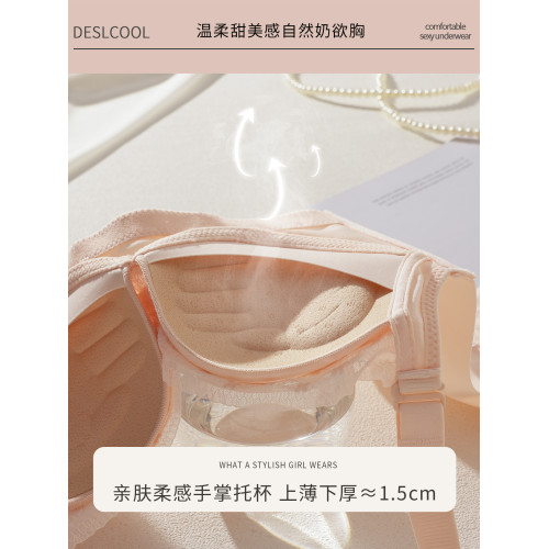 品牌內衣女士小胸聚攏顯大收副乳防下垂蕾絲無鋼圈文胸罩2025新款