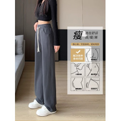 貓人春秋冬香蕉褲女2025新款小個子運動褲休閒窄版濶腿褲加絨加厚