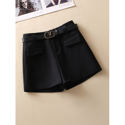 高腰顯瘦西裝a字短褲女2026秋季新款百搭外穿三分褲濶腿時尚靴褲