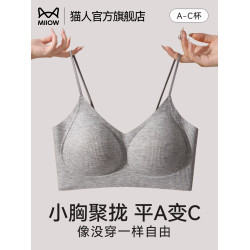 貓人細肩帶內衣女士2026新款小胸聚攏防下垂收副乳美背文胸秋冬款