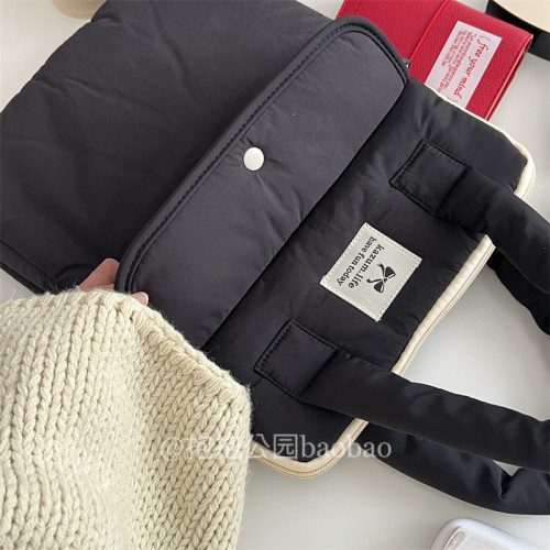 正確版 加厚韓國單ins博主同款可愛簡約小衆手提平板筆電ipad電腦包夾棉防震收納內膽11/15寸適用蘋果華爲