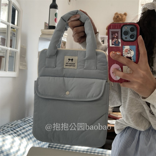 正確版 加厚韓國單ins博主同款可愛簡約小衆手提平板筆電ipad電腦包夾棉防震收納內膽11/15寸適用蘋果華爲