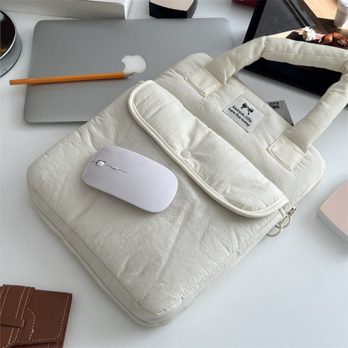 正確版 加厚韓國單ins博主同款可愛簡約小衆手提平板筆電ipad電腦包夾棉防震收納內膽11/15寸適用蘋果華爲