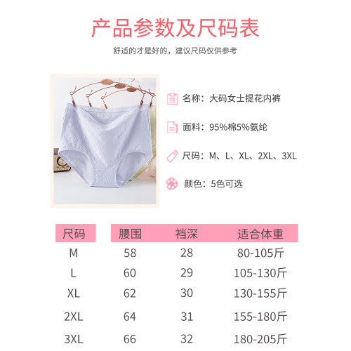健丹鳥大碼純棉內褲女士高腰收腹全棉抗菌襠中老年人2025三角短褲
