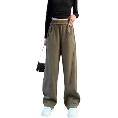 香蕉褲女2025秋冬裝新款寬鬆直筒拖地長褲子窄版濶腿休閒衛褲秋冬