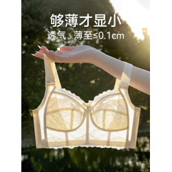 緹姿奴內衣大胸顯小女薄款全罩杯超薄文胸無鋼圈聚攏收副乳防下垂