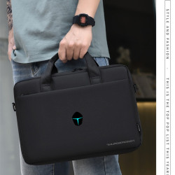 雷神911plus電腦單肩包17.3寸黑武士pro15.6寸zero16寸獵刃15/16防震斜後後背包911X降龍/X獵荒者防水手提袋16寸