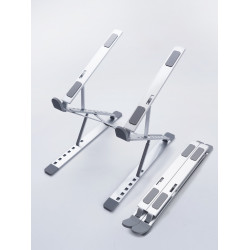 筆記型電腦支架鋁合金雙層增高懸空散熱可升降折曡可攜式桌面托架