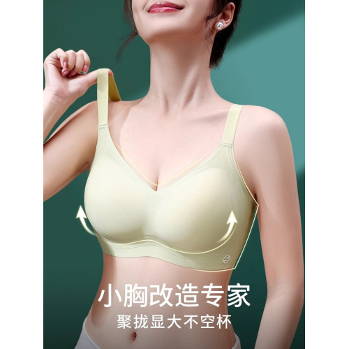 無痕內衣女小胸聚攏顯大中厚2cm無鋼圈文胸2026新款收副乳防下垂