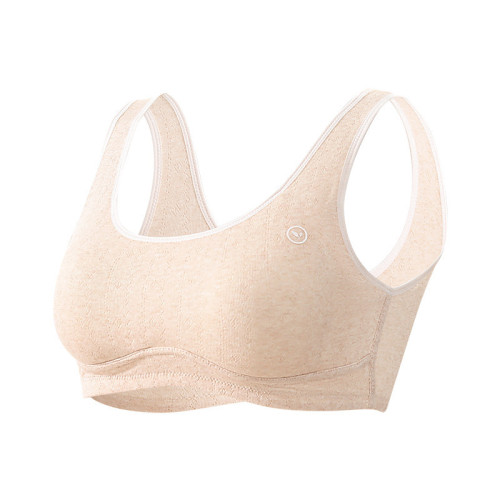 安菲雅純棉彩棉中學生少女內衣發育期固定杯文胸大童學生舒適