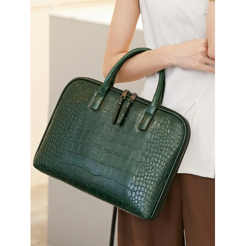 電腦包包女適用蘋果手提筆電15.6寸14簡約男時尚皮質公文包通勤