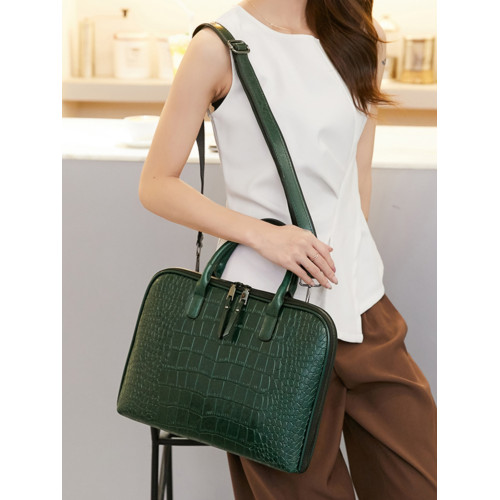 電腦包包女適用蘋果手提筆電15.6寸14簡約男時尚皮質公文包通勤