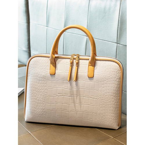 電腦包包女適用蘋果手提筆電15.6寸14簡約男時尚皮質公文包通勤