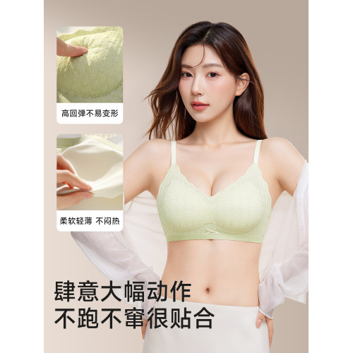 都市麗人無痕裸感內衣女小胸聚攏夏薄款軟支撐收副乳防下垂文胸罩