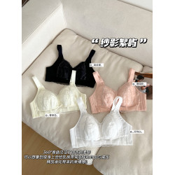 雅丹芝全罩杯大胸顯小內衣女無鋼圈收副乳調整型防下垂薄款文胸罩