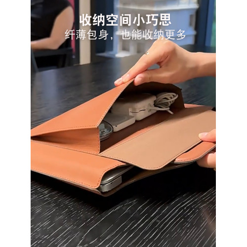 2025新款多功能支架包手提電腦包高顔值輕便筆記型電腦包Pro air 13寸14寸15寸16寸多功能托特包簡約通勤女包