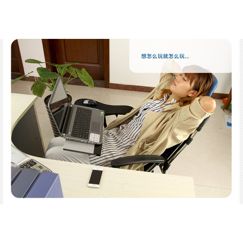 OK托筆電支架電腦鍵盤滑鼠托架懶人頸椎升降萬向多功能辦公轉椅