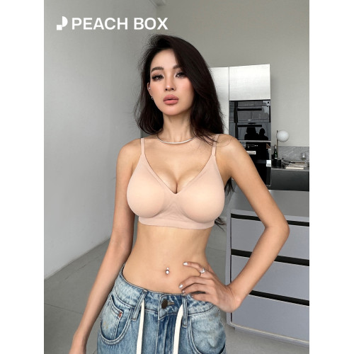 外擴內衣女聚攏小胸顯大無痕裸感粉底液漫畫胸無鋼圈收副乳文胸冬